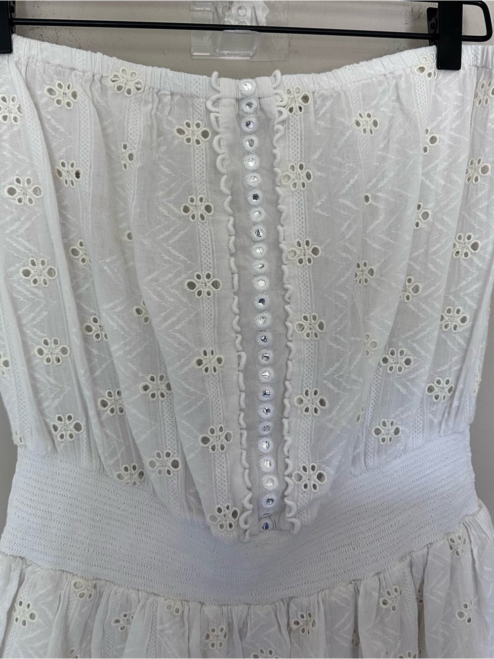 RAMY BROOK Strapless White Eyelet Romper - Picture 3 of 9